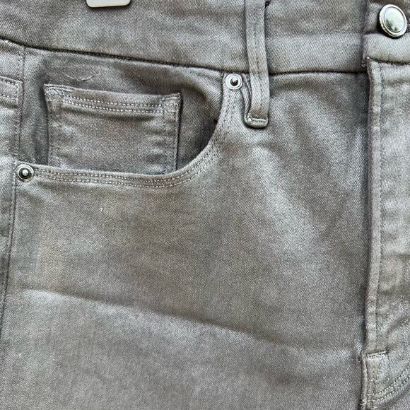 Good American Women’s Good Legs Faux Leather Jeans Size 12 - Picture 3 of 6